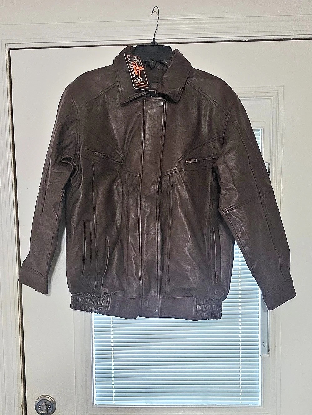 Lis'how Fashion Leather Jacket Brown Size Small Like New